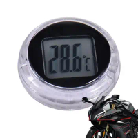 Mini Waterproof Motorcycle Thermometer Digital Temperature Gauge 3M Adhesive Pocket Thermometers For Bikes Dashboards Bathroom