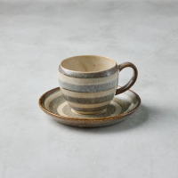 【有種創意食器】日本美濃燒 - 圓釉咖啡杯碟組 - 摩卡色(2件式 - 200 ml)