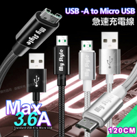 MyStyle 耐彎折編織線 Micro USB急速快充線120cm