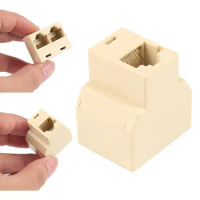 RJ45 Splitter Ethernet Adapter Lan Cable 1 To 2 Ways Extender Splitter For Internet Connection Coupler Contact Modular Plug