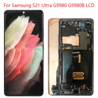 For SAMSUNG S21 Ultra G9980 G998F G998 Display Touch Screen Digitizer Assembly S21Ultra SUPER AMOLED LCD