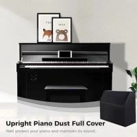 Upright Piano Cover, Piano Full Cover Dustproof Waterproof, Silver-coated Oxford Fabric Piano Protective Cover Block Sunlight