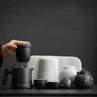 【A&amp;R】六件組 陶瓷旅行茶具組附收納旅行包(露營 公園 泡茶 便攜 輕巧 交換禮物)