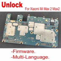 Original Global FirmWare Unlocked Mainboard For Xiaomi Mi Max 2 Max2 Motherboard Main Board Full Chips Circuits Plate Flex Cable