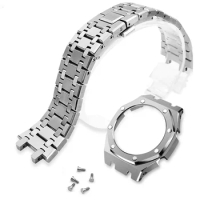 Modification GA2100 Bezel for Casioak GMAS2100 Mod Kit 3Rd Generation Steel Watch Case Strap GA2100-Silver