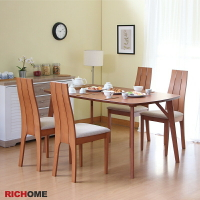 餐桌椅組 餐桌 餐椅 餐廳  RICHOME TA314+CH1074 阿芙拉餐桌椅組(一桌四椅)-2色
