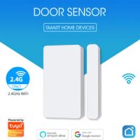Tuya WiFi Door Window Sensor Control WiFi Door Sensor Contact SensorrWorks Alexa Google Home Wireless Home Detect Alarms Monitor