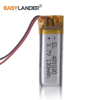 401030 3.7V 130mAh Rechargeable Li-Polymer Li ion Battery For mp4 mp3 GPS Smart bracelet watch Bluetooth earphone 041030 401230