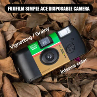 1pc ,Fujifilm SIMPLE ACE ISO 400 Power Flash Disposable Film Cameras 27 Photo Exposures Single Use Disposable FilmCamera