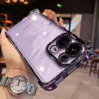 เคสโทรศัพท์กันกระแทกแบบมีถุงลมนิรภัยมุมทั้งสี่ สำหรับ OPPO Reno15/Find X8/A58/A60 พร้อมฟิล์มเลนส์เคล