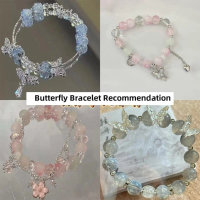 Beaded Bracelet Butterfly Friendship Bracelets For Women Accessories Butterfly Beaded Bracelet N8V6