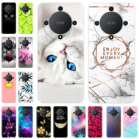 For Honor X9A 5G RMO-NX1 Case Cute Cat Silicon Coque Soft Clear Fundas For Huawei Honor X9A Case HonorX9A TPU Phone Cases Bumper