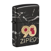 【Zippo官方直營】2022年度收藏-90週年紀念黑炫冰款防風打火機(美國防風打火機)