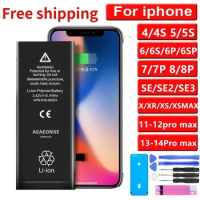 3969mAh 0 Cycle Replacement Bateria for IPhone 6 6S 7 8 Plus X XR XS Max 11 12 MINI 13 14 Pro Max Mobile Phone Battery