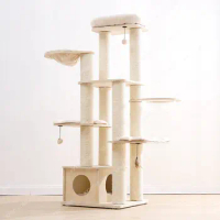 Large Solid Wood Space Capsule Cat Climbing Rack Cat Nest Cat Tree Integrated Cat Climbing Rack Cat Scratching Post