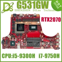 KEFU G531GW Laptop Motherboard For ASUS ROG G531G G531GU G531GV G731GV Mainboard W/I5-9300H I7-9750H GTX1660Ti RTX2060 RTX2070
