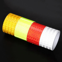 Automobiles Motorcycle 300*5cm Arrow Safety Warning Conspicuity Reflective Tape Strip Sticker Decal Tape Safety Waterproof