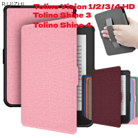 帶 Tolino Vision 1234 高清電子書閱讀器保護套的手帶盒,適用於 Tolino Shine 34