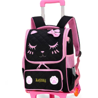 School Rolling Backpack for girls backpacks with Wheels for School Trolley Bag Wheeled backpack Bag for kids Rolling school bags