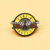 Rock Band Enamel Lapel Pin Guns N' Roses Collect Badge A Gift For A Friend Jewelry Adorn Backpack Hat Collar Brooches