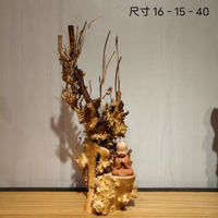 金絲紅木羊蹄甲非崖柏天然原風化枯木樹根雕藝中國風禪意木雕擺件