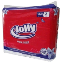 TISSUE (JOLLY 560 KGE)  SHEET 2ply(harga satu pack) Tisu muka wajah