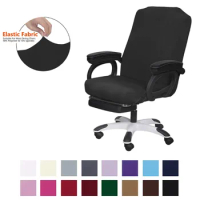 Office Boss Chair Cover Elastic Stretch Spandex One-piece Armrest Swivel Chair Cover Computer Seat Chair Removable Slipcovers