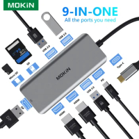 USB C Hub for MacBook Pro,HDMI Hub Dongle Compatible for Laptops , Other Type C Devices 4K HDMI USB3.0 SD/TF Card Reader 100W PD