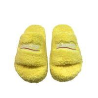 展示品 近全新Balenciaga 巴黎世家潮流羊糕毛厚底拖鞋(黃色)(36號)
