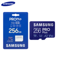 SAMSUNG PRO Plus 128GB 256GB 512GB Memory Card Micro SD With SD Adapter U3 V30 A2 High Speed UHS-III SDXC Max 160MB/s TF Card