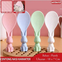 Centong Nasi Lubang Saringan Mie Model Kelinci Bahan Plastik Set Spatula Mini CENTONG NASI ACAK
