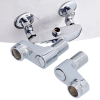 G1/2in To G3/4in Stainless Steel Shower Mixer Faucet Swing Arm Adapter Cold Hot Water Pipe Fixed Accessory For Bathroom