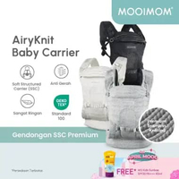 MOOIMOM Gendongan Bayi Premium AiryKnit MShape Baby Carrier Stary Gray