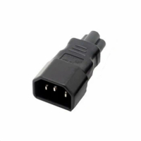 2pcs Black Copper 10A 250V Standart IEC320 C14 male to C5 female UPS PDU APC laptop power adaptor plug convert socket