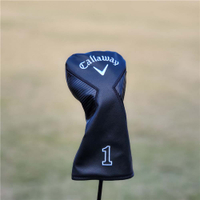 With Callaway Kallaway leather golf club head covers fairway woods hybrid woods golf club head cover