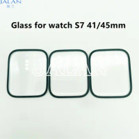 1PCS Front Glass For Apple Watch S7 Touchscreen 41mm 45mm Size Replacement Repair