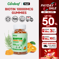 [Hair Boost] Careleaf Biotin 10000mcg Gummies Keratin 25mg, Horsetail 30mg, Vitamin C, E, D, A&Zinc,