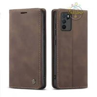 Casing untuk Hp Oppo A16 Super Wallet Pro Case PE Leather Full 360 Degree TPU Waterproof Coffe
