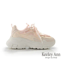 Keeley Ann雙色鞋帶輕量老爹鞋(粉紅色426822756-Ann系列)