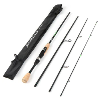 Telescopic Fishing Rod fishing pole Portable Travel Spinning Fishing Rod 6.8FT Lightweight Carbon Fiber 4 Pieces Fishing Pole