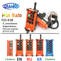 F21-E1B F21-2S AC 220V 110V 380V 36V DC 12V 24V wireless Industrial remote controller switches for Hoist Crane Control Lift