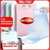 Tas File Handle Tas Dokumen A4 Folder Map Warna Transparan Anti Air Multi Layer Folder 13 Sekat Map