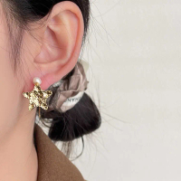 Hot Sale 18k Gold-plated Pearl Long Earrings Wedding Banquet Accessories | 18K plated exquisite hi