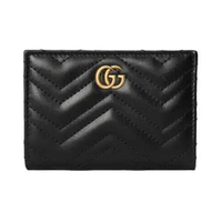 Gucci GG Marmont Clip Wallet Black Black