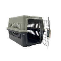 plastic handle dog cage with wheels carry cage plastic basket animal pet box for travel