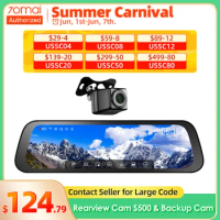 70mai S500 Rearview Dash Cam 9.35'' Touch Screen 3K Super Capacitor Dual-Channel HDR Voice Control 24H Parking Surveillance
