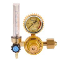 Mig/Tig Flow Meter Regulator, Argon Pressure Reducer Gauge Weld Flowmeter Alloy GB/8 -14 Flow Meter Gas Regulator Gauge
