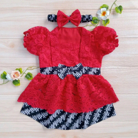Kebaya Bayi Kinan untuk Tedhak Siten / Kebaya Anak / Kebaya Anak warna Merah