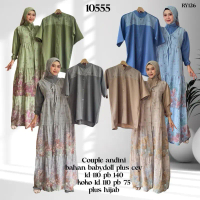 Set Couple Andini 10555 (RY126) Gamis Bunga-Bunga