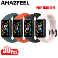 50 Pcs/Pack Wrist Strap For Huawei Honor Band 6 Bracelet Silicone Watch Strap Band for HUAWEI BAND 6 Honor Band 6 Accessories
